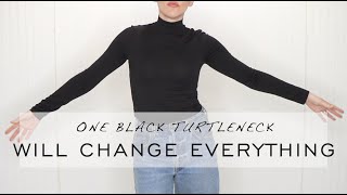 ESSENTIAL BASICS  ONE BLACK TURTLENECK will change everything about your wardrobe [upl. by Virginia]