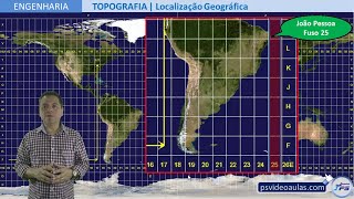 ENGENHARIA TOPOGRAFIA LOCALIZAÇÃO GEOGRÁFICA  Transformação de Coordenadas UTM em Geográficas [upl. by Rafaelita]