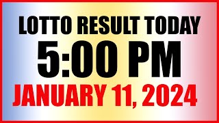 Lotto Result Today 5pm January 11 2024 Swertres Ez2 Pcso [upl. by Volding688]