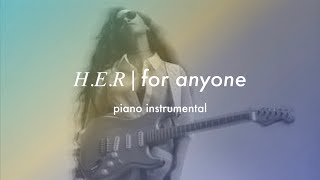 HER  For Anyone  Instrumental Karaoke amp Lyrics [upl. by Annazus]