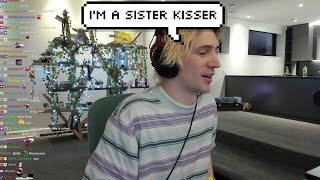 xQc Admits to Kissing his Sister on Stream [upl. by Llewsor]