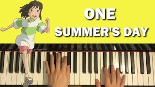 Spirited Away  One Summers Day Piano Tutorial Lesson [upl. by Blake]