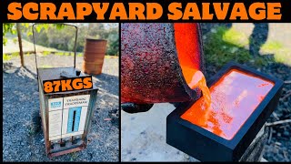 Scrapyard Salvage 87kg Cig  ASMR Metal Melting  Trash To Treasure  Copper Brass Aluminum [upl. by Couhp222]