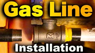 Black Iron Pipe Gas Lines Installation  Sealing Fittings Pressure Testing and Bonding [upl. by Pru85]