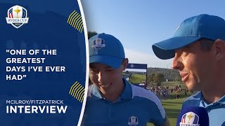 McIlroyFitzpatrick Interview  2023 Ryder Cup [upl. by Ahseinek]