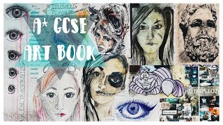 A GCSE Art Book  FULL MARKS Yr 11 Coursework [upl. by Labannah448]