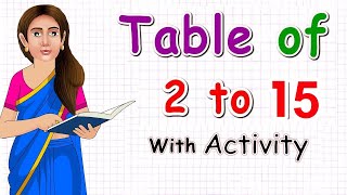 Table of 2 to 15  Table With Activity  ELearning Studio [upl. by Eetnahs]