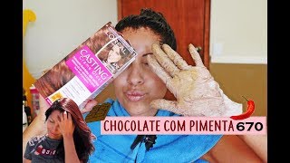 COLORAÇÃO CHOCOLATE COM PIMENTA 670 CASTING sem amônia Tonalizando em casa  Não Sou Dondoca [upl. by Deacon]