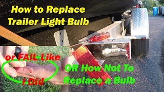 How To Replace Brake Light on a Boat Trailer  How to Install Trailer Bulb  Blown Brake Light 1157 [upl. by Terra]