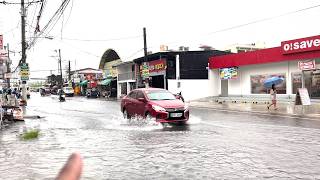 Surviving The Rain And Flooding In Angeles City Philippines 🇵🇭 [upl. by Acino640]