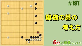 【模様の碁の考え方】５分で囲碁レッスン 197 [upl. by Haleelahk]