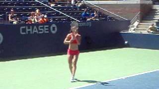 Andrea Petkovic 2011 US Open Practice [upl. by Ylellan]