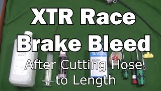 XTR Brake Bleeding [upl. by Naejamron]