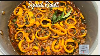 Squid  Kanava Roast Recipe  Koonthal Roast Recipe Kerala Style  Calamari Roast [upl. by London]