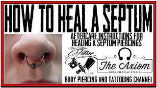 How to Heal a Septum Piercing Septum Piercing Aftercare [upl. by Zena]