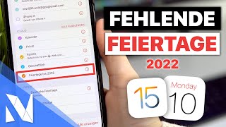 iPhone KalenderBug Fehlende Feiertage in 2022  Das ist die Lösung  NilsHendrik Welk [upl. by Enialehs]