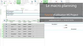 Tuto 14 le macro planning sous MS Project [upl. by Etnovad]