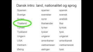 Dansk intro land nationalitet sprog [upl. by Htebizile]